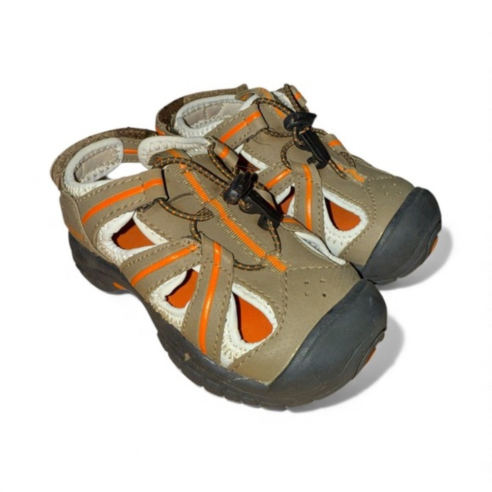Khombu Kids Boys/Girls Pre-Owned Toddler 8M‎ Tan Orange Athletic Water Sandals